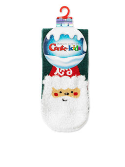 Цена за 2 пары CONTE-KIDS Новогодние носки с пушистой нитью Enjoy Xmas т.бирюзовый