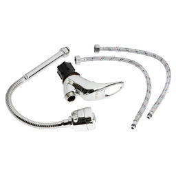 Смеситель для кухни ZEIN ZCR=2101, гибкий излив, картридж 40 мм, двухрежимный аэратор, хром