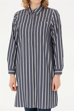 Женская темно-синяя рубашка с длинным рукавом - U.s. polo assn фото 6