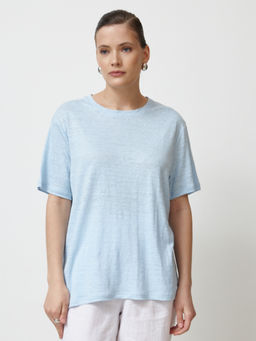 Футболка из конопли 525-5 голубая