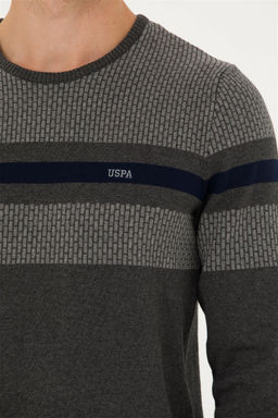 Мужской свитер антрацитового меланжа Неожиданная скидка в корзине - U.s. polo assn фото 7
