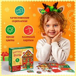 Пазл с липучками Новогодний дом - Puzzle time фото 11