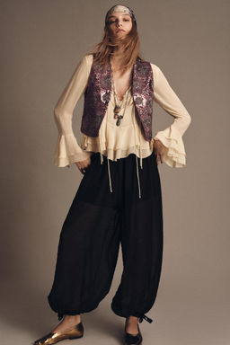 EMBROIDERED BEADED WAISTCOAT