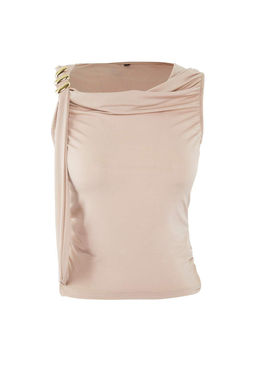 Trendyolmilla Bej Aksesuar Detayl? Degaje Yaka Slim Orme Bluz TWOSS25BZ00564  фото 5