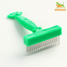 Расчёска-грабли Лапка, 15 х 8,8 см, зелёная
