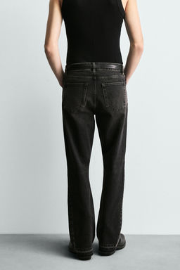 JEANS FLARE FIT ROTOS / Carb?n - Zara фото 13