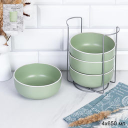 Супница 4 штуки на подставке / BS4/1800 /уп 6/