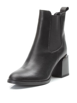 01-PCM450-1 BLACK Ботинки Челси демисезонные женские (натуральная кожа, байка) - Фабричный китай фото 6