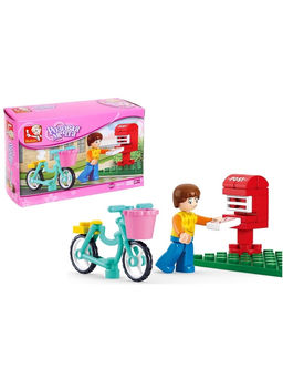 Конструктор «Розовая мечта: курьер на велосипеде», 29 деталей