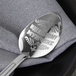 Цена за 2 шт. Ложка чайная с гравировкой Для настоящего мужчины, h=14 см