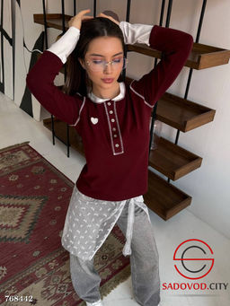 Женский лонгслив на пуговицах - Bruno фото 2