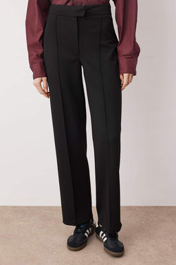 Siyah Yuksek Bel Nervurlu Pantolon TWOAW26PL00074 - Trendyolmilla фото 3