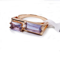 Комплект ювелирной бижутерии German Gold кольцо и серьги с Аметрином - Сандаловый дом фото 4