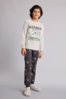 Regular F_t Desenli 2li Pijama Tak_m_ Erkek _ocuk