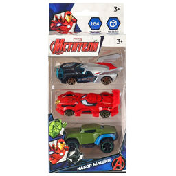 Набор металлических машин «Мстители», 3 штуки