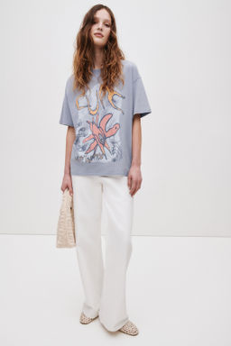 Camiseta oversize con motivo estampado - H&m фото 9