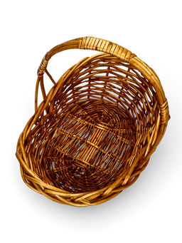 Корзина плетёная для хранения, лоза, коричневая, набор 3 шт.