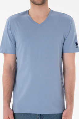 Erkek Regular Fit V Yaka Mavi Basic Ti__rt Sepette S_rpriz _ndirim - U.s. polo assn фото 7