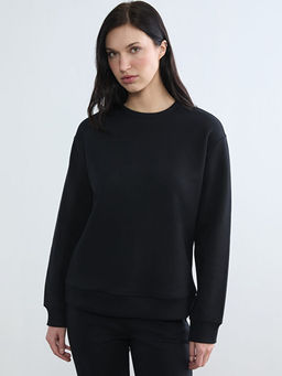 Bisiklet Yaka Kad?n Kal?n Sweatshirt