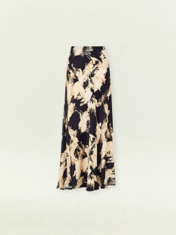 Юбка а-силуэта из вискозы, S1055/carn