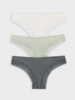 Цена за 2 штуки! Трусы бразилиана женские в наборе, 3 шт - Mark formelle фото 9