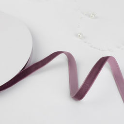 Лента бархатная, 10 мм, 181 м, сиреневый №199