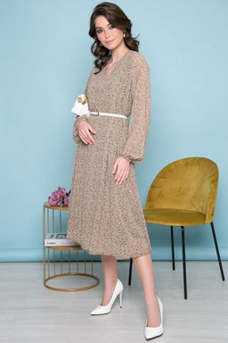 Платье Волшебная история (цветы/олива) П7033 - Lt collection фото 11