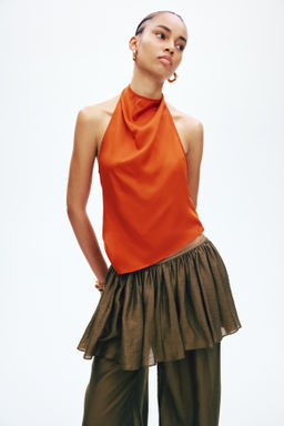 Top asim?trico con escote halter