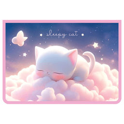 Папка для тетрадей А4, молния сверху ArtSpace "Sleepy" (ПМ-А4-291_58222) фольга