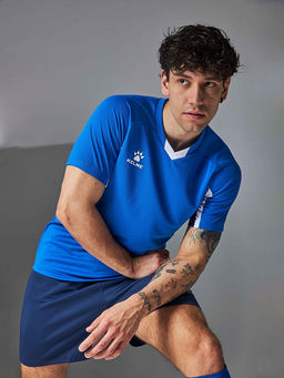 Футбольная форма KELME Short-Sleeved Football Suit (Blue/Dark Blue)