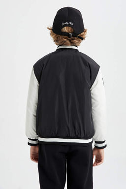 Водоотталкивающий бомбер для мальчиков с воротником-стойкой - Defacto фото 9