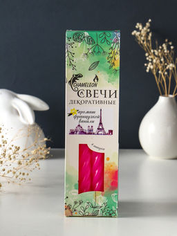 Набор: свечи ароматизированные витые 1.9×24 см, 4 шт., 40 г, 8 ч, французская ваниль