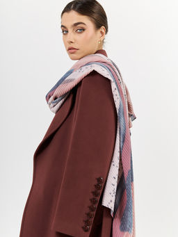 Большой, мягкий, тонкий и очень нежный двусторонний палантин с рисунком - Tantino фото 6