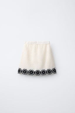 FLORAL CROCHET KNIT SKIRT - Zara фото 2