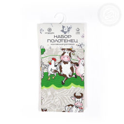 Набор полотенец из рогожки "Счастье есть" 45*60/3 шт. - 45*60 Полотенца из рогожки