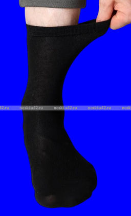 Цена за 12 пар.RSOK носки мужские бамбук RS-001 ЧЕРНЫЕ