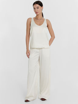 Брюки женские кремовые молочный 182544