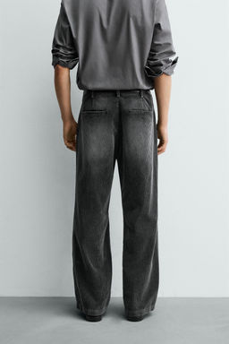 RELAXED FIT CORDUROY TROUSERS - Zara фото 3