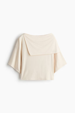 Cape-detail jersey top