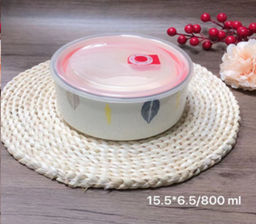 Контейнер-салатник с крышкой 800 мл / A-590 /уп 16/ Фарфор