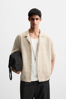 OPEN JACQUARD SHIRT - Zara фото 8