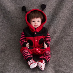 Флисовый комбинезон Божья коровка