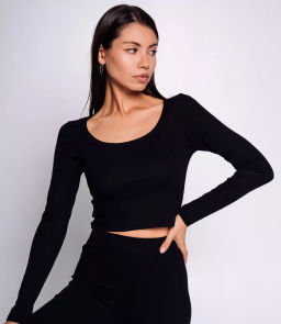 Леггинсы #КТ5336-1, чёрный