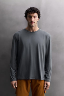 CAMISETA T?CNICA B?SICA  MANGA LARGA / Azul / Acero - Zara фото 2