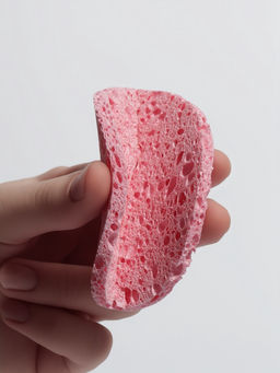Цена за 2 шт. Спонж для умывания, d=8 см, розовый