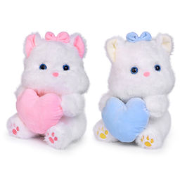 Мягкая игрушка "Кошка беленькая с сердцем" 25 см