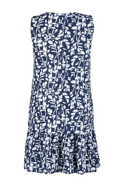 Indigo Cicek Bask?l? S?f?r Kol Volanl? Shift/Duz Mini Esnek Orme Elbise TWOSS22EL0794