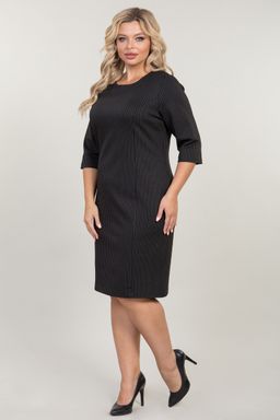 Платье 1281 черный в полоску - Novita фото 3