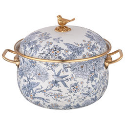 КАСТРЮЛЯ ЭМАЛИРОВАННАЯ LEFARD С КРЫШКОЙ, СЕРИЯ ROYAL GARDEN 4,8Л, ДИА.22СМ ПОДХОДИТ ДЛЯ ИНДУК.ПЛ