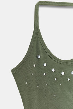 TOP HALTER TACHAS / Verde - Zara фото 9